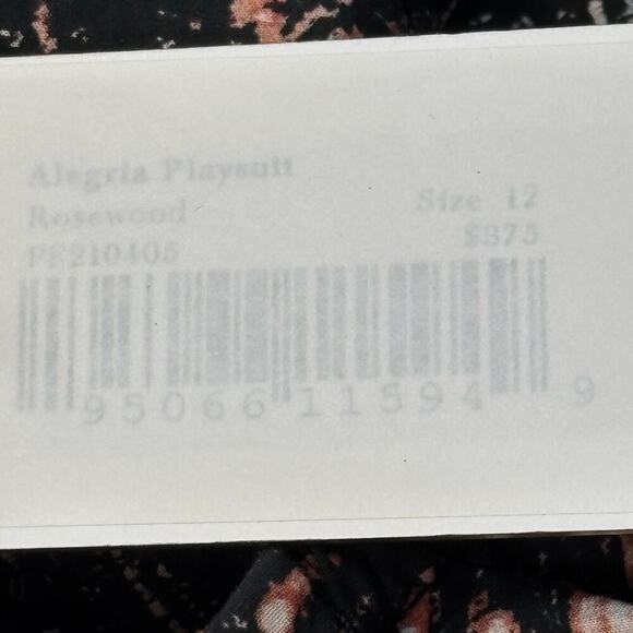 NWT‎ Ulla Johnson Alegria Playsuit Romper Rosewood Batik Floral Boho Size 12 - Picture 6 of 8